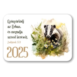 Kártyanaptár csomag 2025 (06) Gyönyörködj az Úrban... (borz)