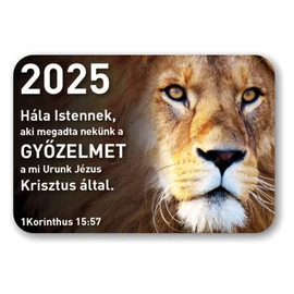 Kártyanaptár csomag 2025 (09) Hála Istennek, aki megadta nekünk a győzelmet... (oroszlán)