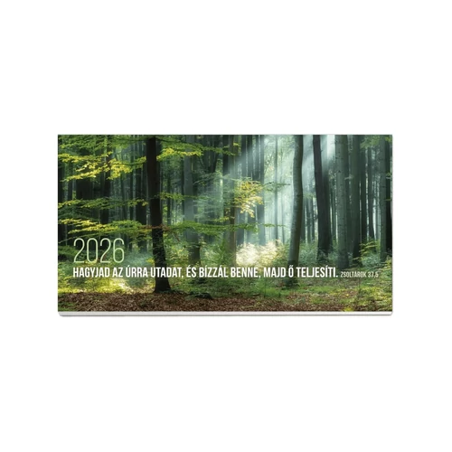Zsebnaptár 2026 (5/1) – erdő (Hagyjad az Úrra utadat..)