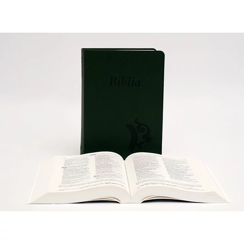 Középméretű, varrott, Sötétzöld Károli Biblia 2.0