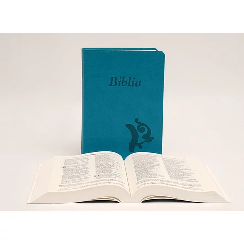 Középméretű, varrott, Türkiz Károli Biblia 2.0