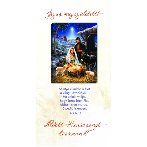 Karácsonyi képeslap, borítékos (bk-11)